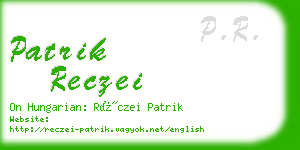 patrik reczei business card